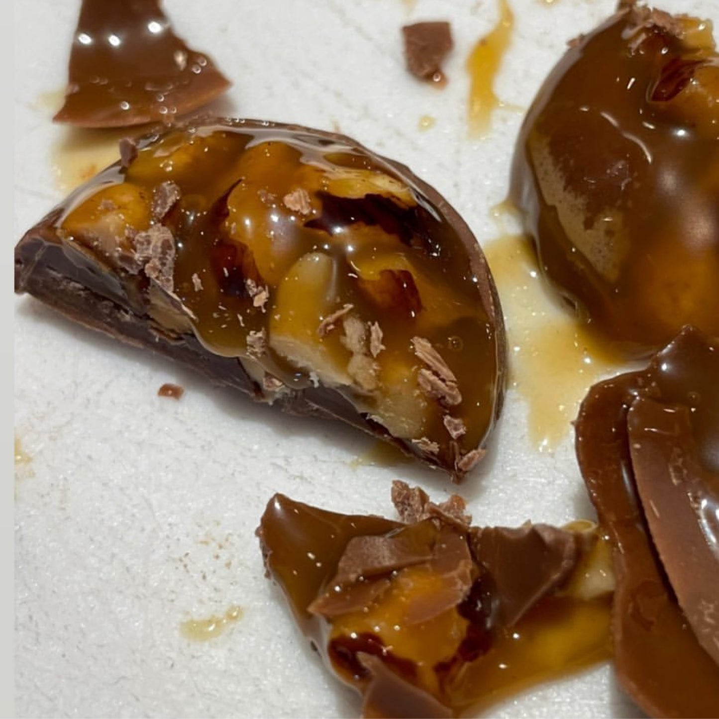 Belgium Chocolate with Caramel, Sea Salt, and Hazelnuts